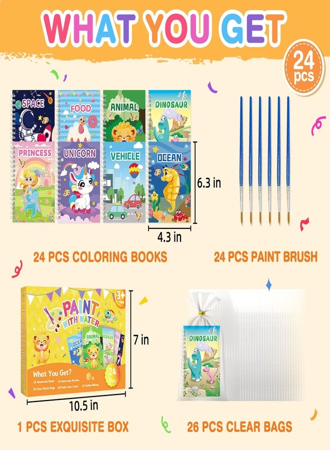 SOCOLER 24 Water Coloring Books for Kid Party Favors 3-5, Bulk Mini Water Painting Book for Toddlers Ages 4-8, Paint with Water Books for Boys and Girls - Image 2